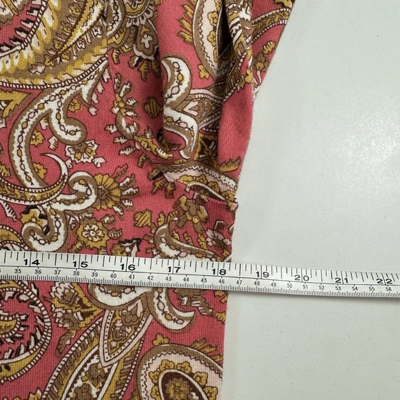 Talbots Paisley Cardigan Petite Medium Floral Lightweight Cotton Sweater - Picture 5 of 8